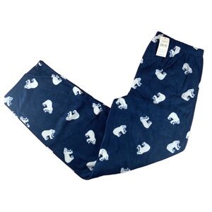 Leveret Mens Pajama Fleece Sleep Lounge Pants Polar Bear (Size Medium)